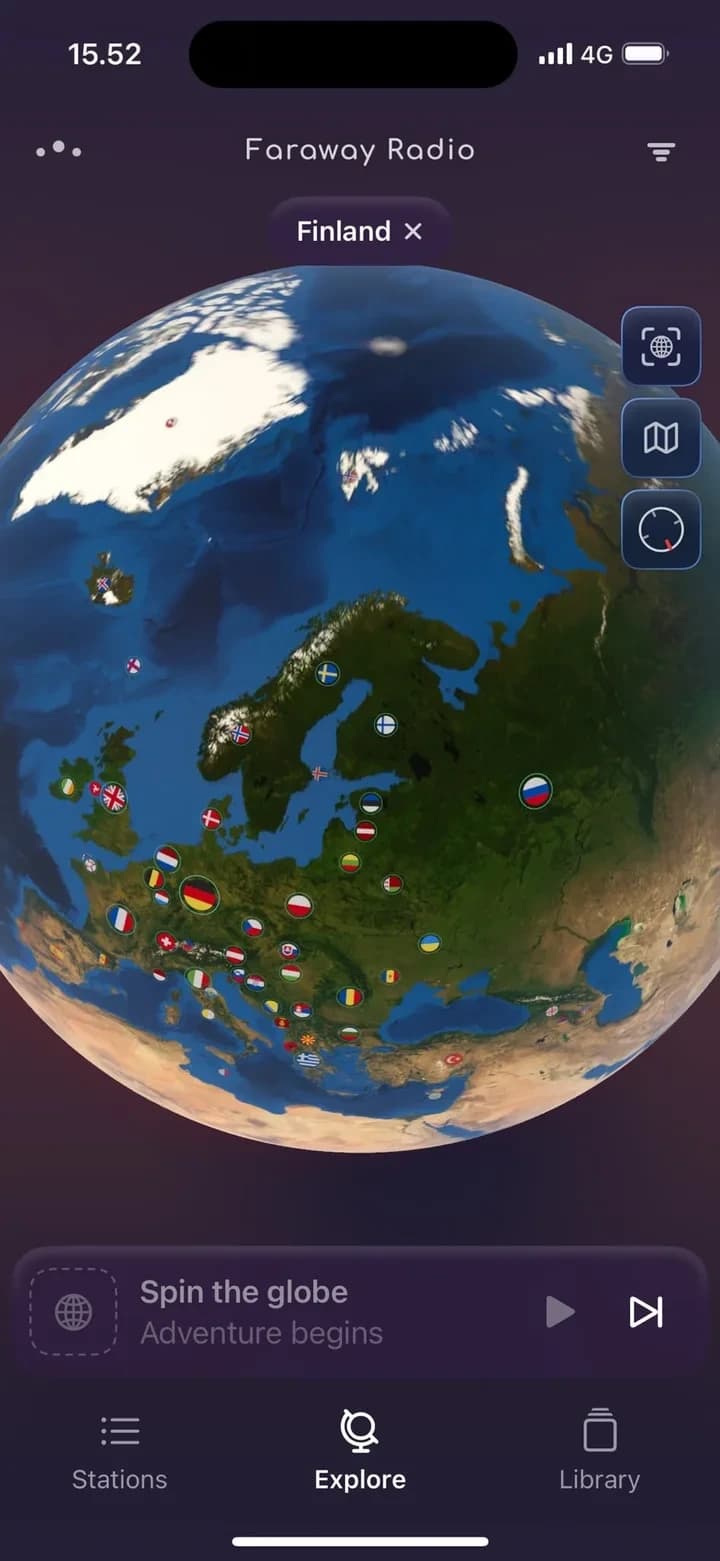Zoom in and the flags rise.